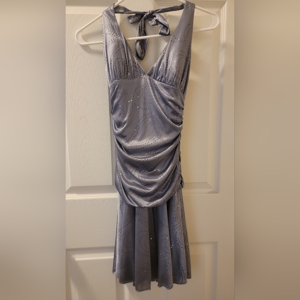 Silver Halter Dress